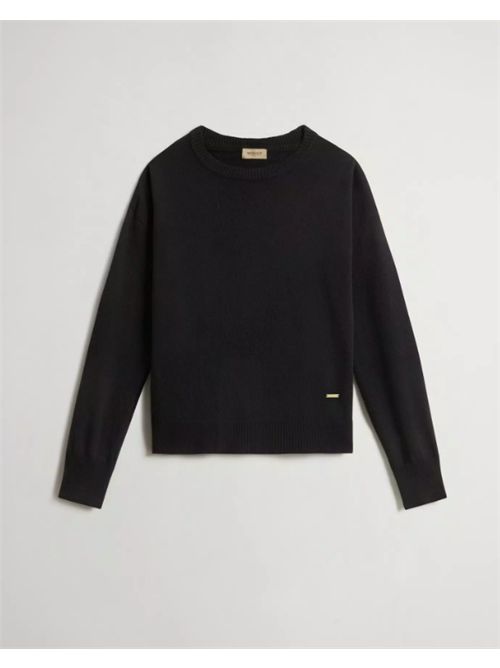COMFORT WOOL CASH CREWNECK WOOLRICH | CFWWKN2025FRUF5067100 BLACK
